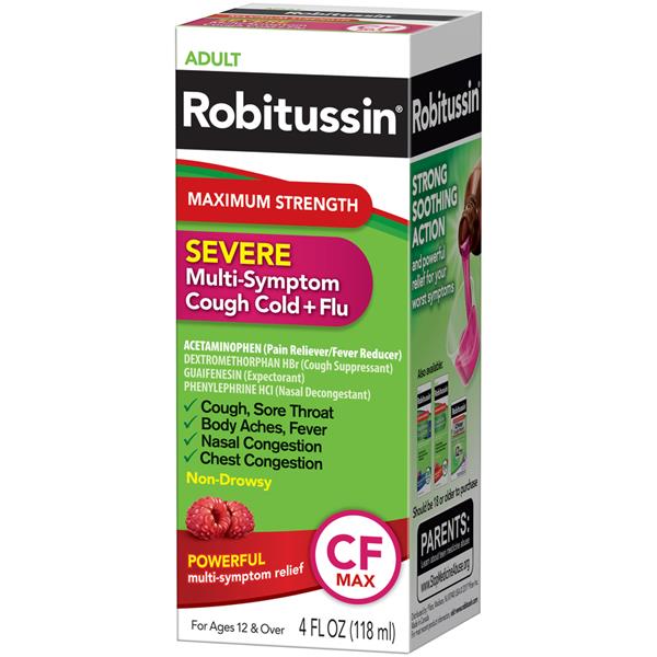 Robitussin Maximum Strength Severe Cough & Cold + Flu CF Max HyVee