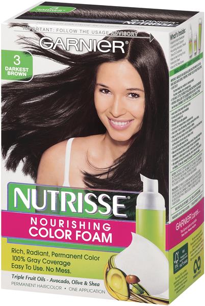 Garnier Nutrisse Nourishing Color Foam 3 Darkest Brown | Hy-Vee