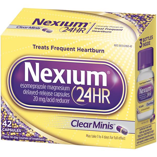 Nexium 24HR ClearMinis Delayed Release Heartburn Relief Capsules ...