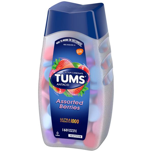 Tums Ultra Strength 1000 Assorted Berries Antacid Tablets Hy Vee