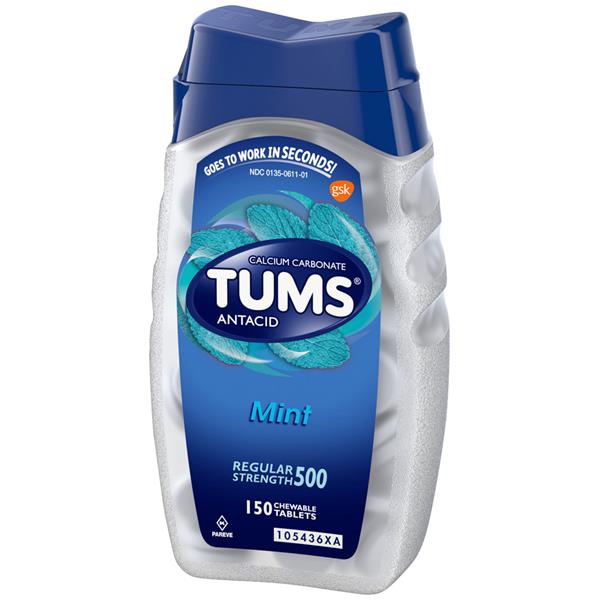 Tums Regular Strength 500 Mint Antacids Chewable Tablets HyVee