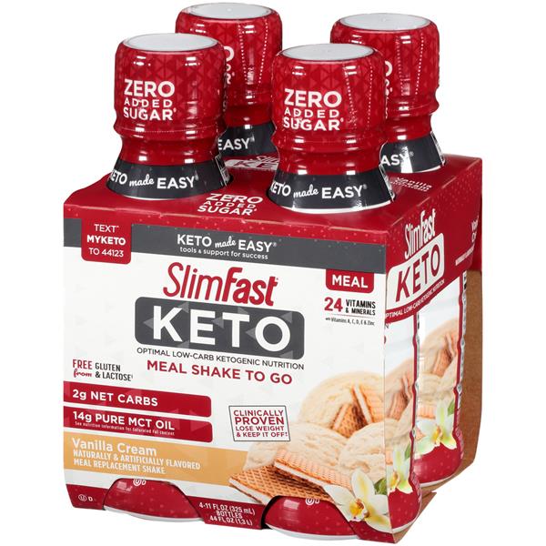 Slimfast Keto Meal Shake to Go Vanilla Cream 4Pk | Hy-Vee Aisles Online ...