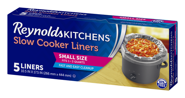 Small Slow Cooker Liner for Kitchen Use, Fits 1-3 Quarts 5 Count