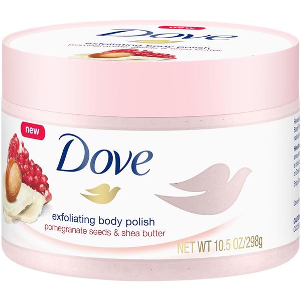 Dove Pomegranate & Shea Butter Body Scrub Exfoliates For Silky