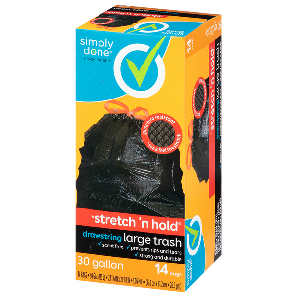 Simply Done Trash Bag, Twist Tie, Small, 40 Gallon 30 ea, Trash Bags