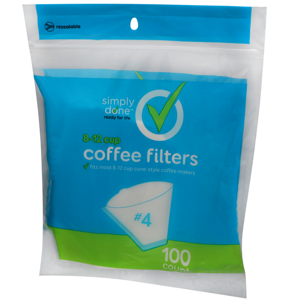 Simply Done 4 Coffee Filters 812Cup Cone Style HyVee Aisles Online