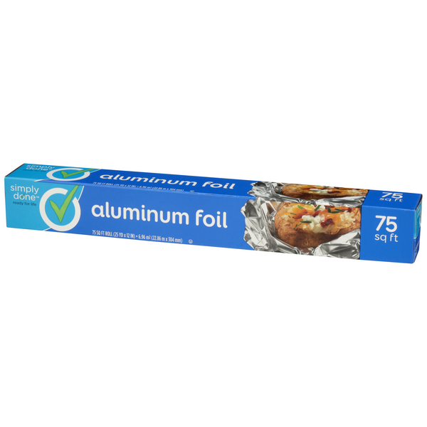 Simply Done Aluminum Foil, Non-Stick, 50 Sq Ft