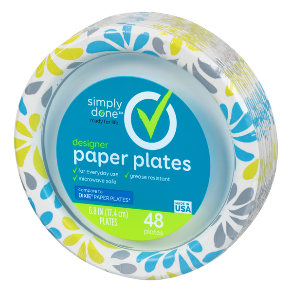 Simply Done Designer 6 13/16" Paper Plates HyVee Aisles Online