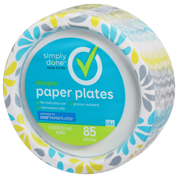 Simply Done Designer Paper Plates  Hy-Vee Aisles Online Grocery Shopping