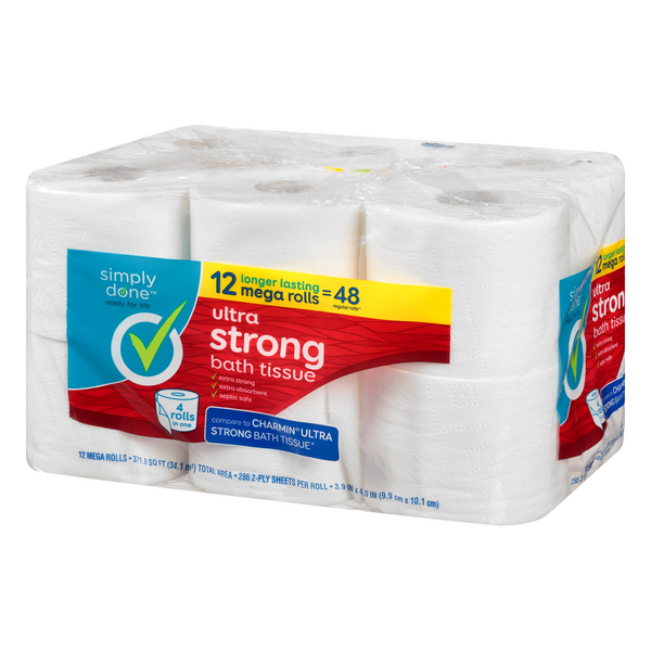Simply Done Ultra Strong Mega Rolls Bath Tissue | Hy-Vee Aisles Online ...