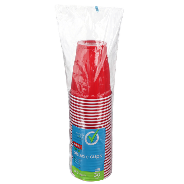 Simply Done Party Plastic Cups Red 18oz HyVee Aisles Online Grocery