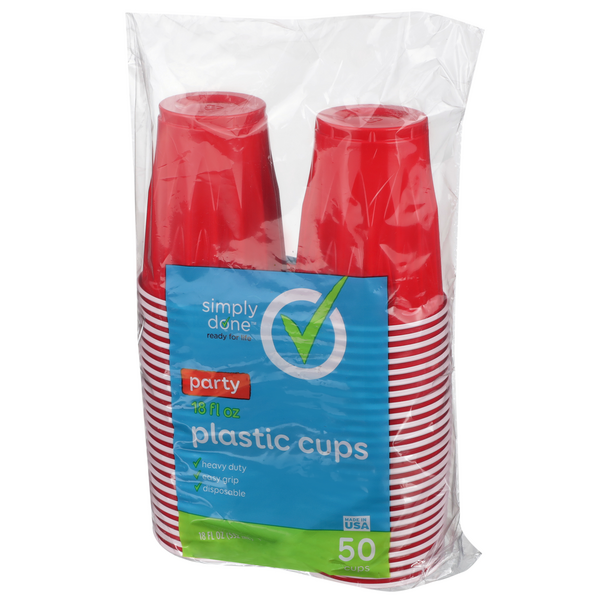 Simply Done Red Party 18 fl. oz. Plastic Cups HyVee Aisles Online
