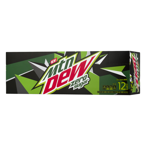 Mtn Dew Zero Sugar Zero Calorie Dew 12pk Hy Vee Aisles Online Grocery Shopping