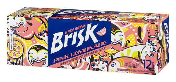 BRISK JUICE VARIETY PACK,3 DIFFERENT FLAVORS, PINK LEMONADE