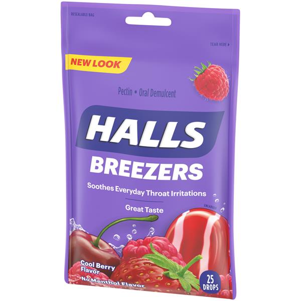 Halls Breezers Cool Berry Pectin Throat Drops HyVee Aisles Online