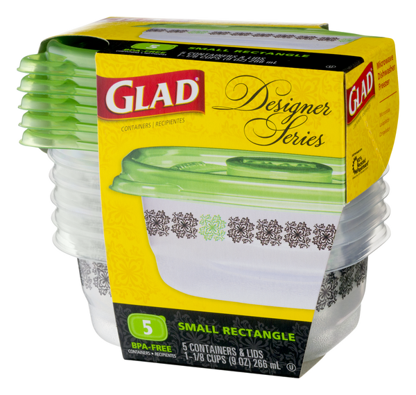 Glad Designer Series Small Rectangle Containers