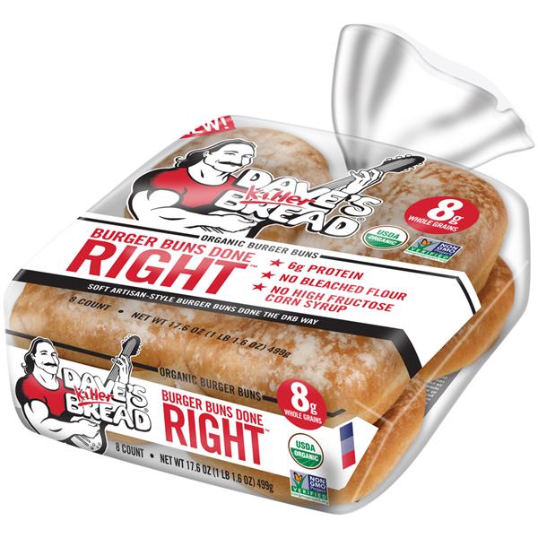 Dave's Killer Bread Burger Buns Done Right Organic Burger Buns 8Ct Hy