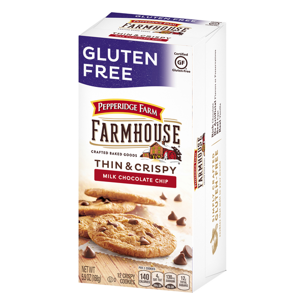 Pepperidge Farm Farmhouse Gluten Free Thin & Crispy Milk Chocolate Chip ...