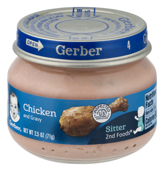 Gerber chicken and 2024 gravy baby food