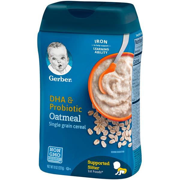 Gerber DHA & Probiotic Oatmeal Baby Cereal | Hy-Vee Aisles Online