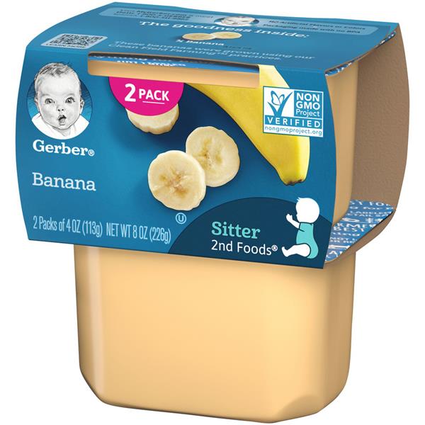 Gerber 2nd Foods Bananas 2-4 oz | Hy-Vee Aisles Online Grocery Shopping