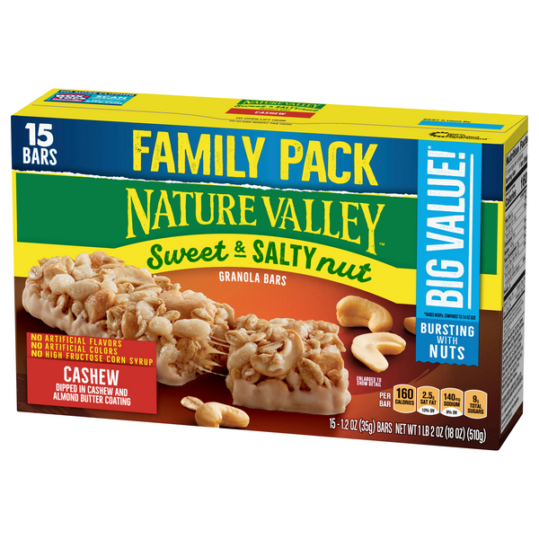 Nature Valley Sweet & Salty Nut, Cashew, Family Pack 151.2 oz Bars