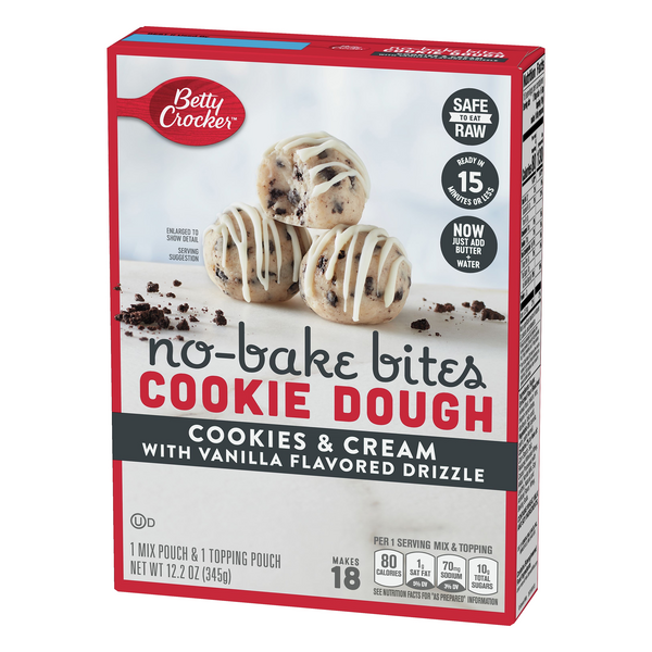 Betty Crocker No-bake Dough Bites, Cookies & Cream 