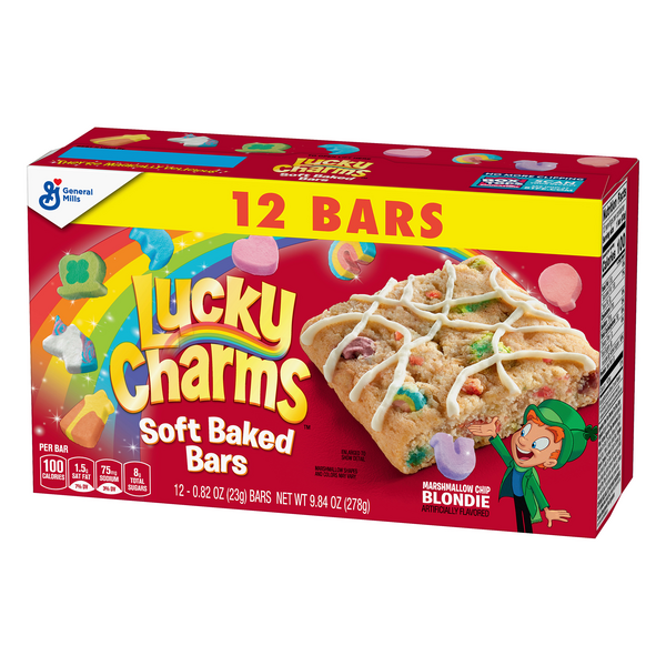 General Mills Lucky Charms Soft Baked Bars, Marshmallow Chip