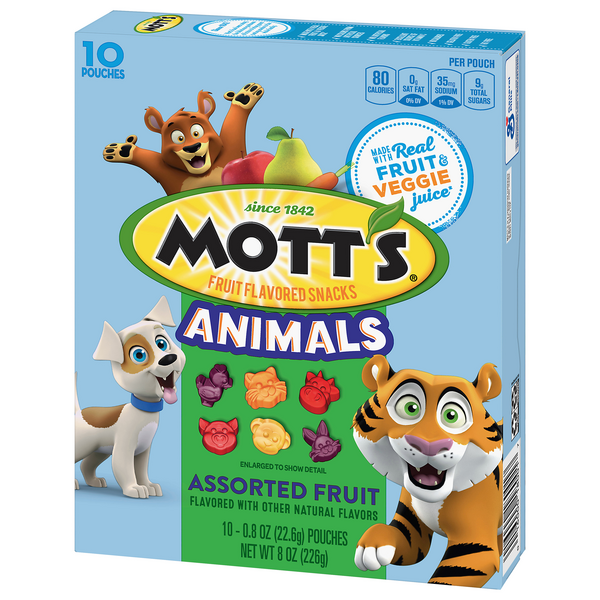 Mott's Animals Fruit Flavored Snacks, Assorted Fruit Flavored  oz |  Hy-Vee Aisles Online Grocery Shopping