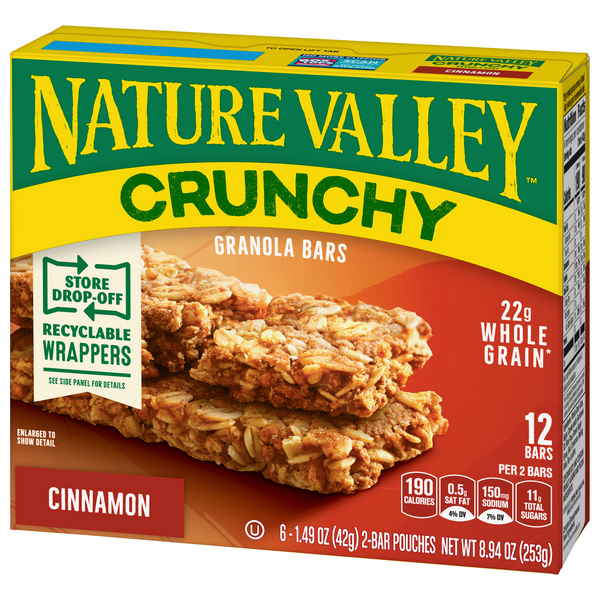 Nature Valley Cinnamon Crunchy Granola Bars 6-1.49 oz Pouches | Hy-Vee Aisles Online Grocery
