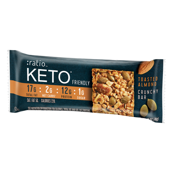 Ratio Keto Toasted Almond Crunchy Bar | Hy-Vee Aisles Online Grocery ...