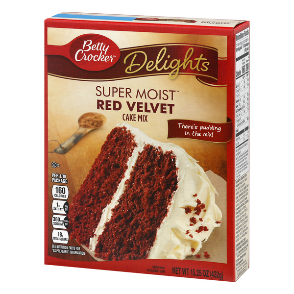 Betty Crocker Delights Super Moist Red Velvet Cake Mix HyVee Aisles Online Grocery Shopping