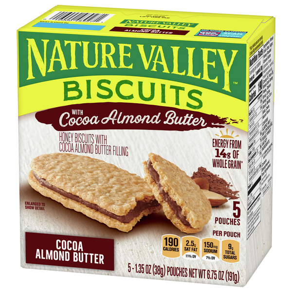 Nature Valley Biscuits with Cocoa Almond Butter 5-1.35 oz ...