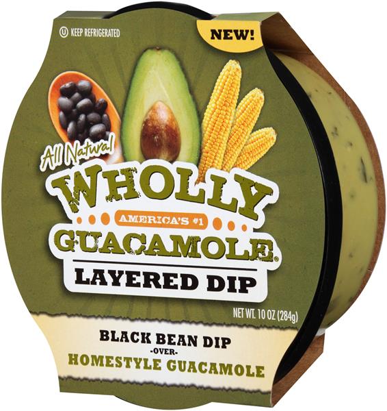Wholly Guacamole Black Bean over Homestyle Guacamole Layered Dip Hy