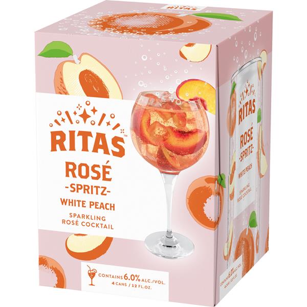 Ritas Rose Spritz White Peach Rose Cocktail 4Pk | Hy-Vee ...