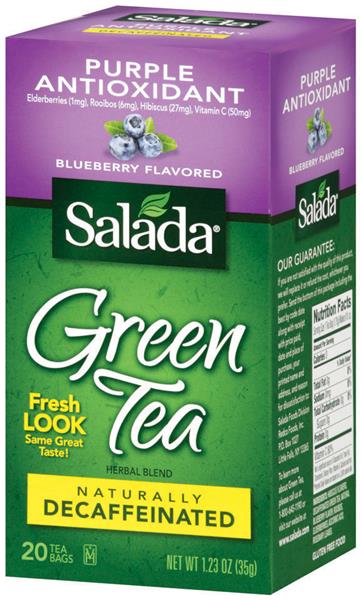 Salada Naturally Decaffeinated Purple Antioxidant Blueberry
