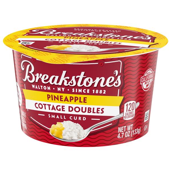 Breakstone S Cottage Doubles Pineapple Cottage Cheese 4 7 Oz Cup