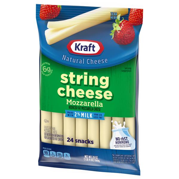 Kraft Reduced Fat Mozzarella String Cheese 24Ct HyVee Aisles Online