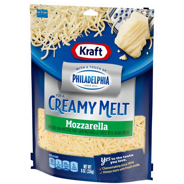 Kraft Shredded Mozzarella Cheese With A Touch Of Philadelphia Hy Vee