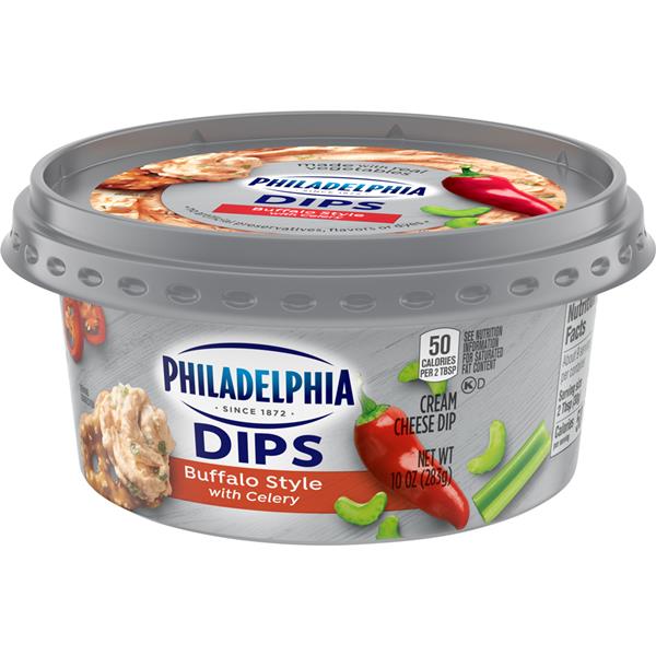 Philadelphia Dips Buffalo Style With Celery Cream Cheese Dip HyVee Aisles Online Grocery Shopping