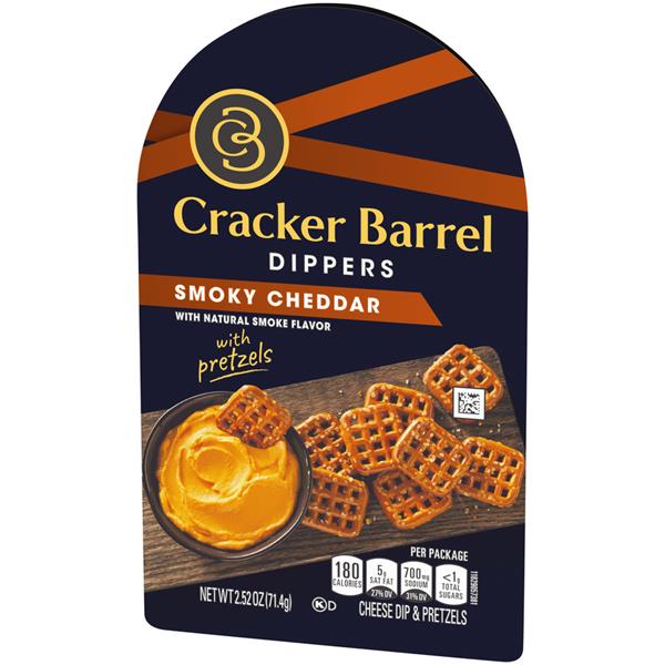 Cracker Barrel Dippers Smoky Cheddar Cheese with Pretzels HyVee