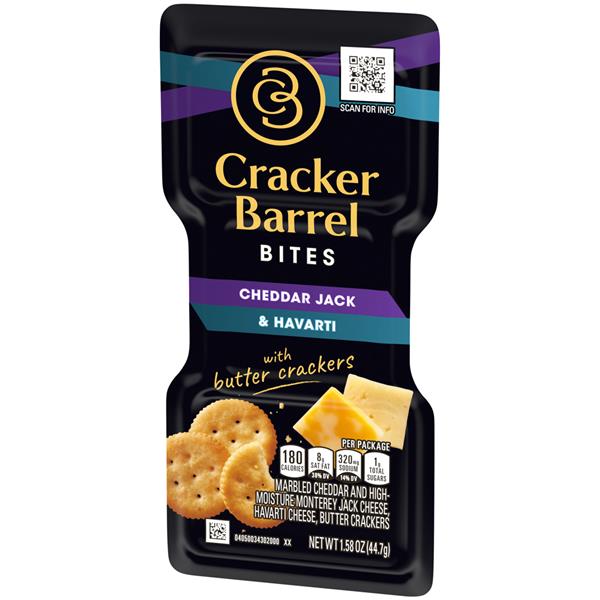 Cracker Barrel Bites Cheddar Jack & Havarti with Butter Crackers Hy
