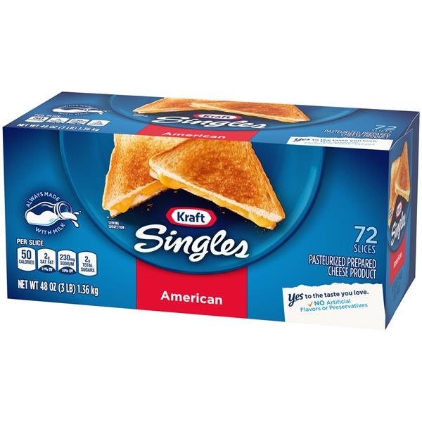 Kraft Singles American Cheese Slices 72Ct | Hy-Vee Aisles Online ...