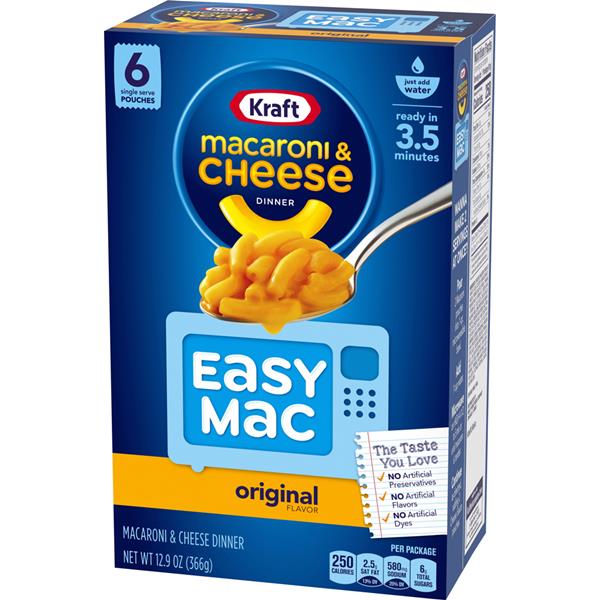 Kraft Easy Mac Original Flavor Macaroni & Cheese Dinner ...