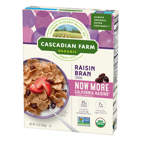 Cascadian Farm Organic Raisin Bran Cereal | Hy-Vee Aisles Online ...