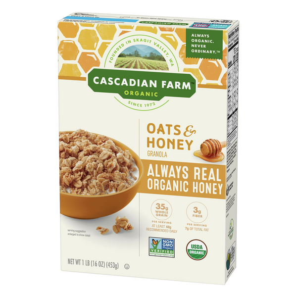 Cascadian Farm Organic Oats & Honey Granola Cereal HyVee Aisles