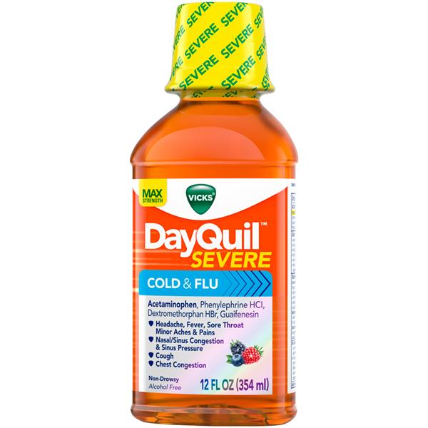 Vicks DayQuil Severe Max Strength Cold & Flu Relief Liquid | Hy-Vee ...