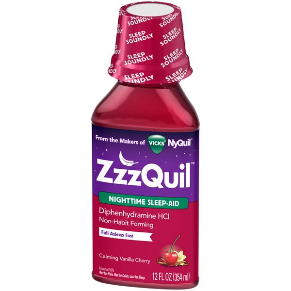 ZzzQuil Nighttime Sleep-Aid Calming Vanilla Cherry | Hy-Vee Aisles ...