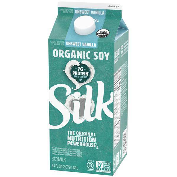 Silk Organic Unsweet Vanilla Soy Milk HyVee Aisles Online Grocery