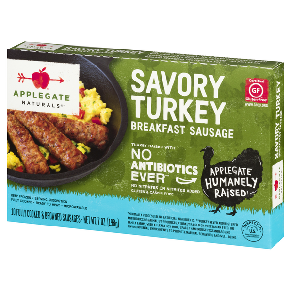 Applegate Natural Savory Turkey Breakfast Sausage 10 CT HyVee